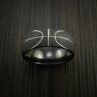 Black Zirconium Basketball Inspired Ring