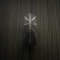 Black Zirconium Basketball Inspired Ring