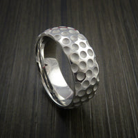 Cobalt Chrome Golf Inspired Golf Ball Sport Ring