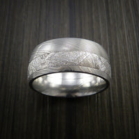 Gibeon Meteorite in Damascus Steel Wedding Band
