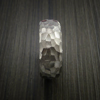 Titanium Modern Style Rock Hammer Finish Band Ring Custom Made