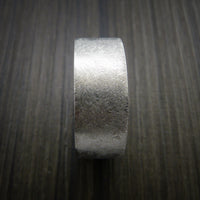 Cobalt Chrome Wide Ring Distressed Smooth Finish Band Made to Any Sizing