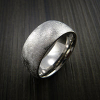 Cobalt Chrome Ring Distressed Smooth Finish Band Made to Any Sizing