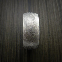 Cobalt Chrome Ring Distressed Smooth Finish Band Made to Any Sizing