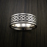 Titanium Celtic Irish Knot Ring Carved Band