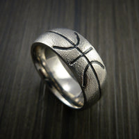 Titanium Basketball Inspired Ring Custom Made Band