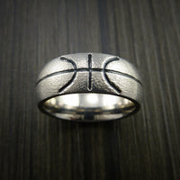 Titanium Basketball Inspired Ring Custom Made Band