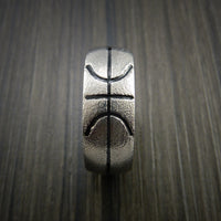 Titanium Basketball Inspired Ring Custom Made Band