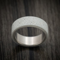 Concrete Men's Ring with Titanium Sleeve Custom Made Band