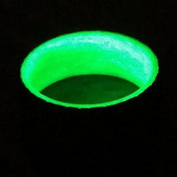 Carbon Fiber Men's Ring with Green Glow Sleeve