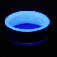 Carbon Fiber Men's Ring with Purple Glow Sleeve