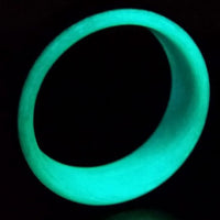 Carbon Fiber Men's Ring with Teal Glow Sleeve