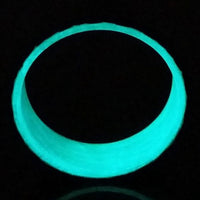 Carbon Fiber Men's Ring with Teal Glow Sleeve