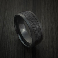 Black Titanium and Wire Ring Custom Made Choose your Color