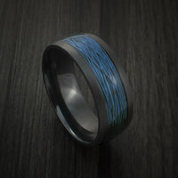 Black Titanium and Wire Ring Custom Made Choose your Color