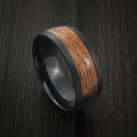 Black Titanium and Wire Ring Custom Made Choose your Color