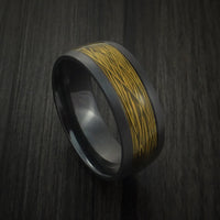 Black Titanium and Wire Ring Custom Made Choose your Color