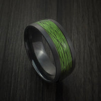 Black Titanium and Wire Ring Custom Made Choose your Color