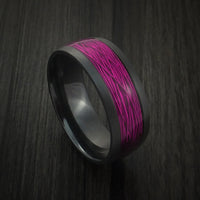 Black Titanium and Wire Ring Custom Made Choose your Color