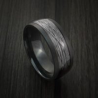 Black Titanium and Wire Ring Custom Made Choose your Color