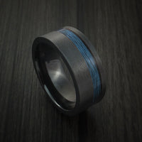 Black Zirconium and Wire Ring Custom Made Choose your Color