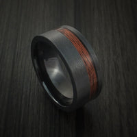 Black Zirconium and Wire Ring Custom Made Choose your Color