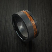 Black Zirconium and Wire Ring Custom Made Choose your Color