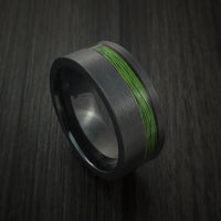 Black Zirconium and Wire Ring Custom Made Choose your Color