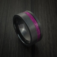 Black Zirconium and Wire Ring Custom Made Choose your Color