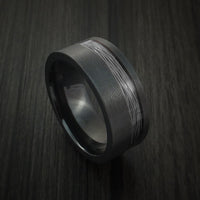 Black Zirconium and Wire Ring Custom Made Choose your Color