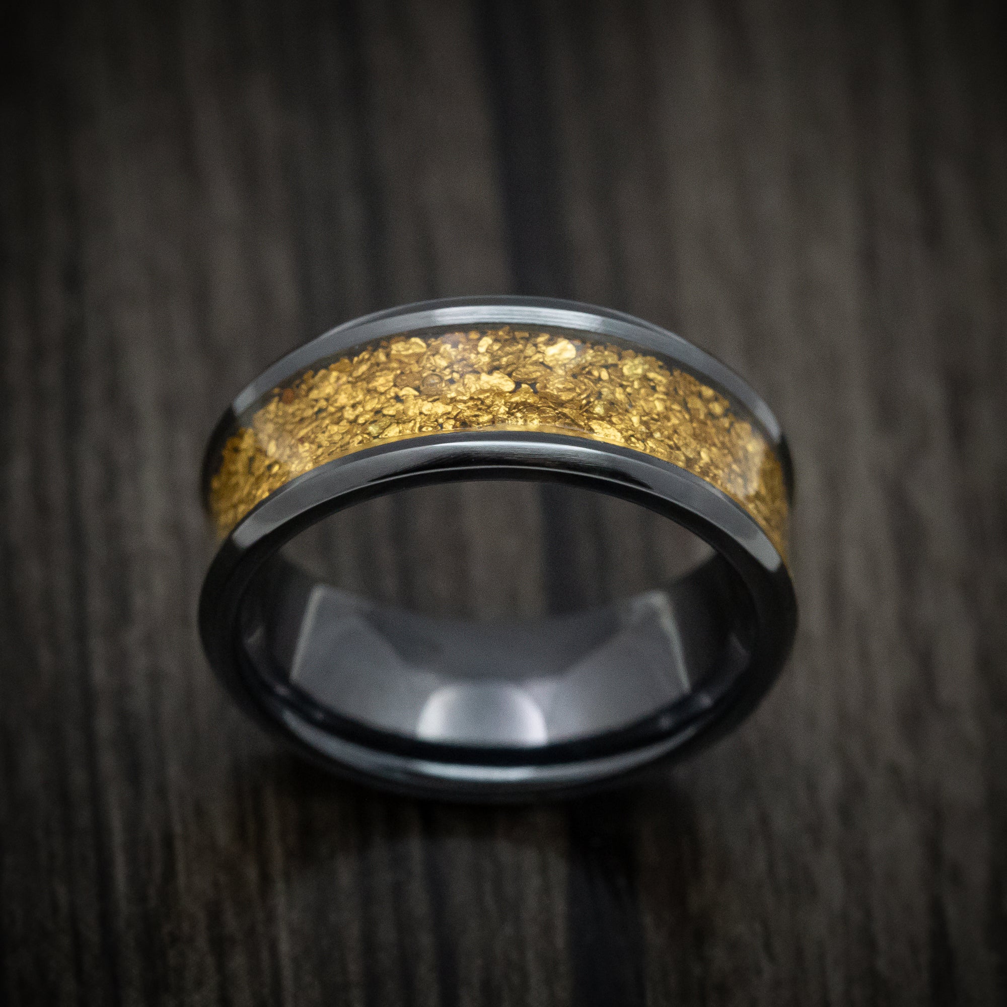 24K Raw Gold Nugget Rings