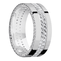 18K White Gold + Polish Finish
