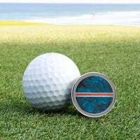 Titanium Blue Carbon Fiber and Cerakote Premium Golf Ball Marker