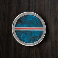 Titanium Blue Carbon Fiber and Cerakote Premium Golf Ball Marker