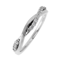 14K White Gold band with 13 Round Lab Grown Diamond having TCW-.2