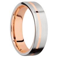 Palladium + Satin , Satin Finish + 14K Rose Gold