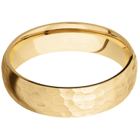 10K Yellow Gold + Hammer Finish