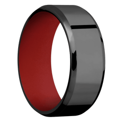 Zirconium + Polish , Polish Finish + USMC Red