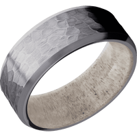 Tantalum + Hammer , Satin Finish + Antler