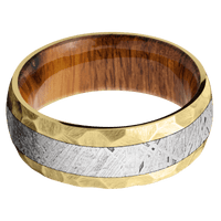 18K Yellow Gold + Rock Finish + Desert Iron Wood