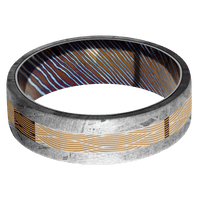 Meteorite + None Finish + Titanium Damascus