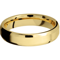 18K Yellow Gold + Bead , Polish Finish