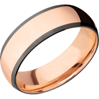Tantalum Noir + Satin Finish + 14K Rose Gold