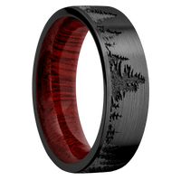 Zirconium + Satin Finish + Blood Wood