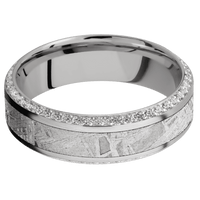 10K White Gold + Satin , Polish Finish