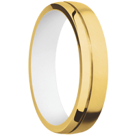 18K Yellow Gold + Anglesatin , Polish Finish + White
