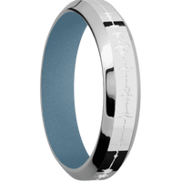 14K White Gold + Polish , Polish Finish + Polar Blue
