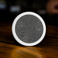 Titanium and Damascus Steel Premium Golf Ball Marker