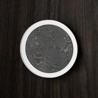 Titanium and Damascus Steel Premium Golf Ball Marker