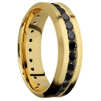 14K Yellow Gold + Satin , Satin Finish